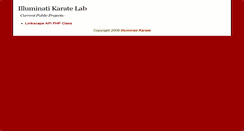 Desktop Screenshot of lab.illuminatikarate.com